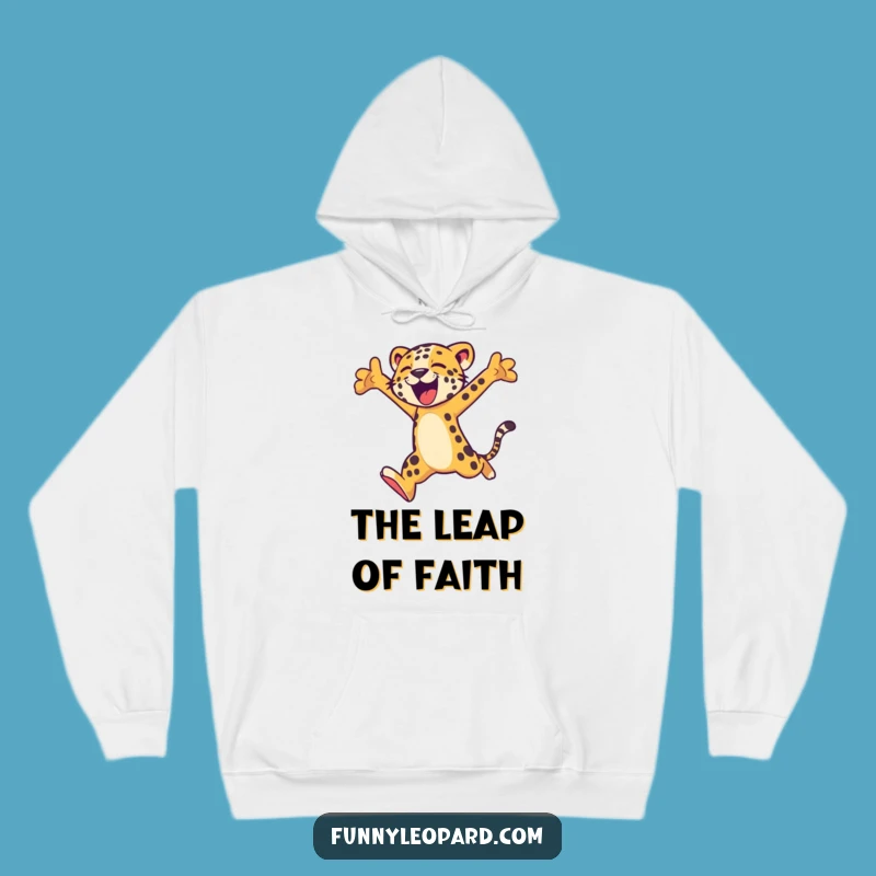 Funny Leopard Leap Hoodie: Cozy Vibes, Big Energy!