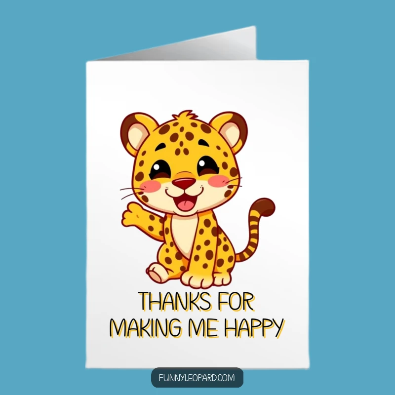 Free Printable Thank You Card: Leopard Tail Wags of Gratitude