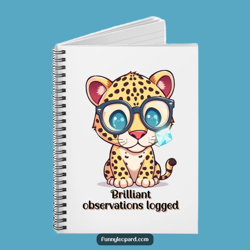 Funny Leopard Glasses Notebook - Whimsical Ideas & Gift!