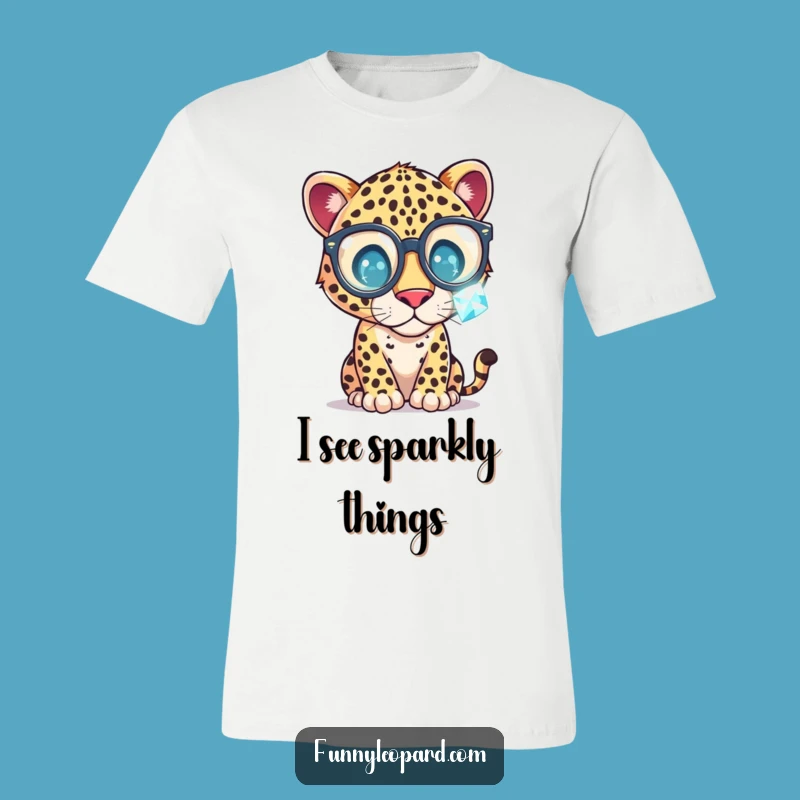Funny Leopard Glasses T-Shirt - Curious & Whimsical Gift!